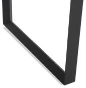 Bureau droit design 'MEET SMALL' plateau bois finition noyer pieds en métal noir - 160 x 80 cm