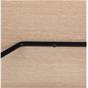 Petite table / bureau droit industriel 'SPLEEN' plateau en bois 4 pieds en métal noir – 142 x 74 cm