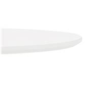Table de bar haute ronde 'CONTY' en bois blanc avec pied central en métal blanc – Ø 60 cm