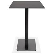 Table de bar Mange-debout design 'TVILLIN' bois noir double pied central métal noir - 160 x 80 cm