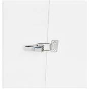 Grande table à diner / réunion ronde extensible 'STORS' plateau bois blanc mat 4 pieds métal blanc