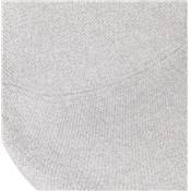 Tabouret de snack mi-hauteur empilable 'VERK MINI' tissu gris 4 pieds métal blanc dossier haut