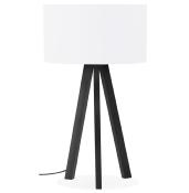 Lampe à poser scandinave trépied 'Stätiv Black Edition' abat-jour blanc 3 pieds en métal noir