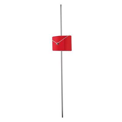 Horloge murale design avec balancier rouge - 70 cm