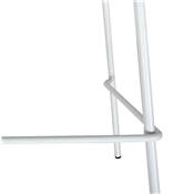 Tabouret de bar intérieur/extérieur 'POOL' blanc 4 pieds et repose pieds en métal blanc dossier haut