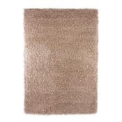 Tapis de salon shaggy design 'Ivoa' beige - 200 x 290 cm