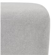 Banquette design de style moderne 'STICKY' en tissu gris clair avec pieds noir - 120 x 40 cm