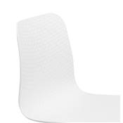 Chaise design 'Sländak White' blanche avec 4 pieds en métal blanc