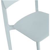 Chaise intérieur / extérieur empilable 'COCKTAIL' avec assise et pieds en résine bleu pastel