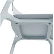 Chaise intérieur / extérieur empilable 'COCKTAIL' avec assise et pieds en résine bleu pastel