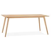 Table à dîner / de salle à manger droit scandinave 'Rustik' plateau 4 pieds bois – 180 x 90 cm