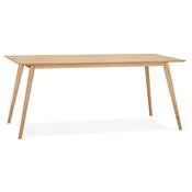 Table à diner / bureau droit scandinave 'Rustik' plateau et 4 pieds en bois – 180 x 90 cm