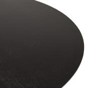 Petite table / table de réunion ronde design 'Kontur Black' noire pied central métal noir - Ø 90 cm