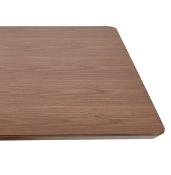 Table salle à manger 'Tvillin Black Small' noyer pied central en fonte noir - 150 x 70 cm