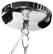 Suspension boule design 'Astra' abat-jour modulable en lamelles flexibles chromé