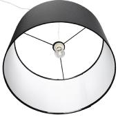 Suspension design cylindrique 'Lyster' en tissu noir réglable en hauteur