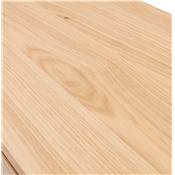 Meuble bahut buffet design 'ALLWOOD' en bois naturel 2 portes et 3 tiroirs et pieds en métal noir