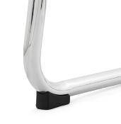 Chaise de Bureau design 'SLAT' blanche avec pieds en métal chromé