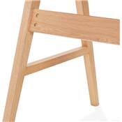 Petit bureau droit / table de travail design 'CHILD' en bois naturel - 120 x 70 cm