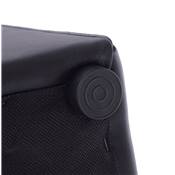 Pouf d'appoint carré rembourré 'KUBE' noir