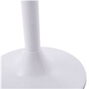 Table basse ronde lounge 'DILA' blanche et pied tulipe central en métal blanc - Ø 90 cm