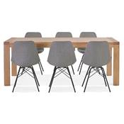 Table salle à manger scandinave extensible 'MAESTRO' en Chêne massif - 200(280) x 95 cm