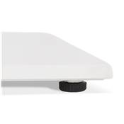 Petite table industriel intérieur / extérieur carrée 'BATTUTO' blanche pieds blanc – 68 x 68 cm