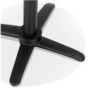 Table de salle à manger ronde pliante industriel 'BARRA 2.0' bois noir pied central en métal noir – Ø 68 cm
