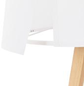 Lampe à poser scandinave trépied 'Stätiv' abat-jour blanc 3 pieds en bois naturel