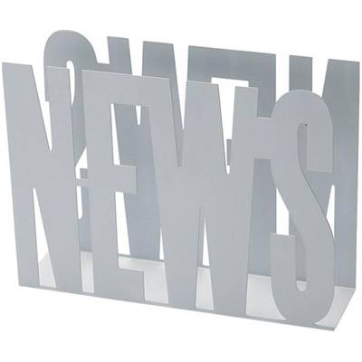 Porte-revues design 'News' en métal laqué blanc