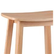 Tabouret de bar design de style scandinave 'BERE' assise avec 4 pieds en bois naturel