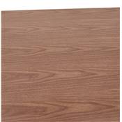Table de bar haute design 'Tvillin Black' noyer double pied central en métal noir – 150 x 70 cm