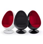 Fauteuil ‘Oeuf’ pivotant noir