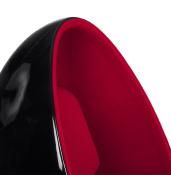 Fauteuil ‘Oeuf’ pivotant rouge et noir