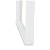 Bureau droit design 'SMART' plateau blanc en bois avec pieds en métal blanc - 180 x 90 cm
