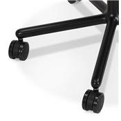 Chaise de bureau à accoudoirs design à roulettes dossier bas 'MINISTRY' noire pieds en métal noir