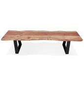 Banc style industriel 'NATTE BENCH' en bois massif avec pieds en métal noir