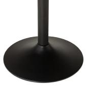 Petite table / table de réunion ronde design 'Kontur Black' noire pied central métal noir - Ø 90 cm
