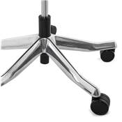Fauteuil de bureau design à roulettes dossier haut 'BIG MASTER' noir avec pieds en alluminium