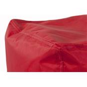 Pouf d'appoint carré déhoussable imperméable 'Popy' rouge