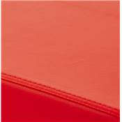 Pouf d'appoint carré rembourré 'KUBE' rouge