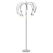 Lampadaire design 'Anémone' flexible branches articulées structure en métal chromé