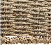 Suspension design ronde 'ARC' style rustique en algue marine naturelle structure en métal noir