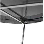 Table d'appoint guéridon pliable 'SMALL ELEMENTO' plateau miroir 4 pieds en métal chromé - Ø 40 cm