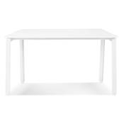 Table de réunion / bureau bench 'BIG INCONTRO' blanc en bois pieds métal blanc - 140 x 140 cm