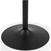 Table de salle à manger ronde industriel 'SPARK' noire en bois pied central rond en métal noir - Ø 80 cm