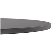 Table de salle à manger ronde pliante industriel 'BARRA' en bois noir pied central en métal noir – Ø 68 cm