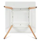 Petite table scandinave carrée 'LITTLE BOLNÄSS' en bois blanc 4 pieds en bois – 80 x 80 cm