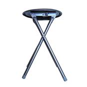 Tabouret bas pliable 'Loft' bordeau pied en métal gris