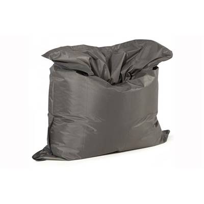 Pouf géant déhoussable imperméable 'Baggy' gris foncé – 180 x 140 cm